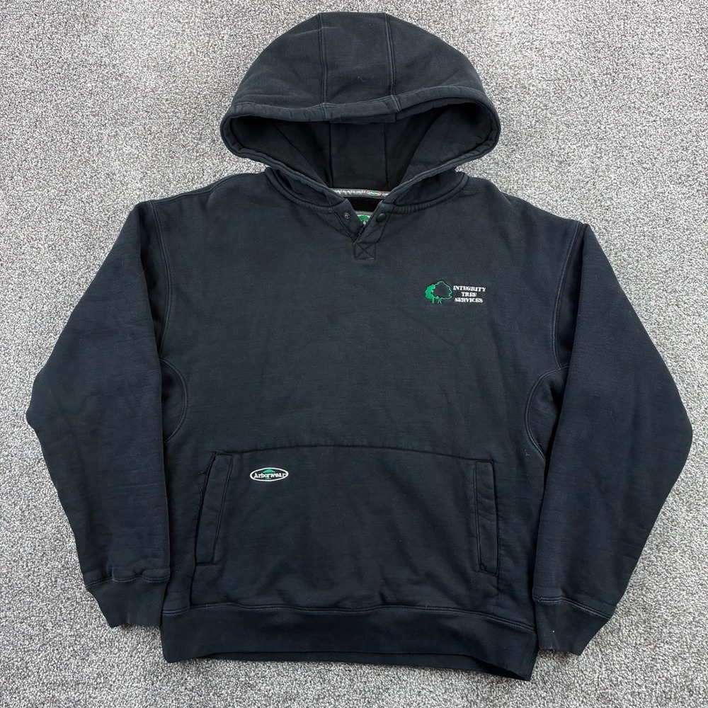 Arborwear Double Thick Hoodie Mens M Black Integrity Tree Services Arborist